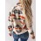 Aztec Print Button Front Jacket, Boho Long Sleeve Outerwear, Women's Clothing
