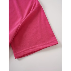 Letter Print Crew Neck T-Shirt, Casual Short Sleeve Top For Spring & Summer, Women's Clothing