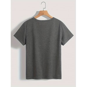 Cartoon Print T-Shirt, Short Sleeve Crew Neck Casual Top For Summer & Spring, Women's Clothing